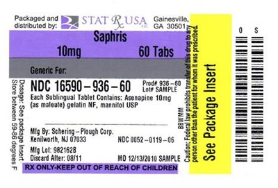 Label Image (Saphris 10mg Label 936)